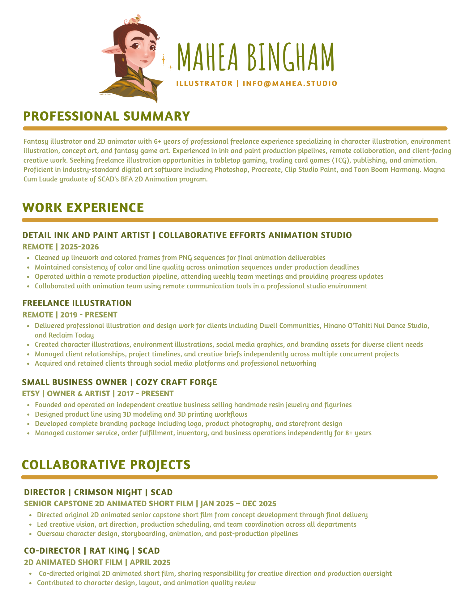 Resume Page 1